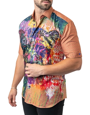 Maceoo short Sleeve Shirt Galileo LionRetro 81 Multi