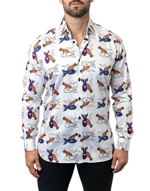 Maceoo Shirt Fibonacci RocketDog White