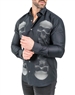 Maceoo Shirt Fibonacci Skullmirror Black