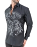 Maceoo Shirt Fibonacci Lionchalk Black