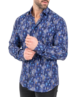 Maceoo Shirt Einstein Stretchdragoneye Blue