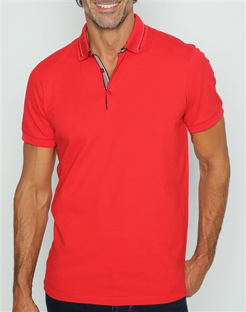 Designer Casual Red Polo