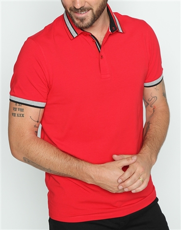 Trendy Slim Fit Red Polo