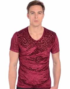 Mondo Blue Red Paisley T-Shirt