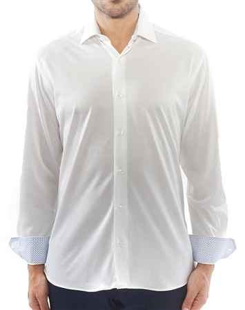 Luxury White Knit Shirt