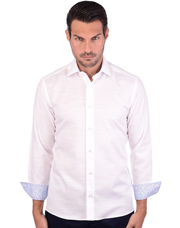 Warm White Men’s Fashionable Dress Shirt