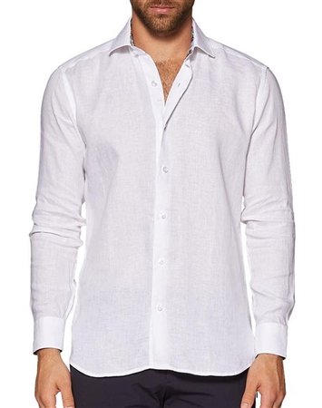 Dress Shirt: white Long Sleeve Dress Shirt