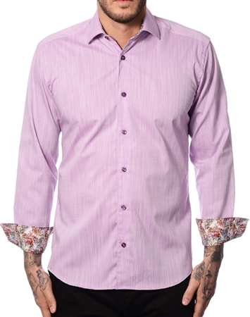 Purple Linen Dress Shirt