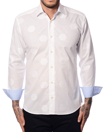 Shop Men Fashion Shirts - White  Long Sleeve Woven