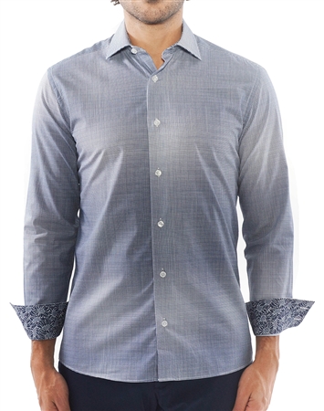 Blue Weave Check Dress Shirt