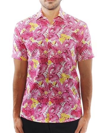 Fuchsia Yellow Floral Shirt