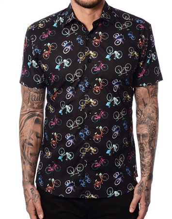 Designer Black Short Sleeve Shirt