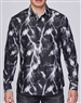 House of Lords Luxury Dress Shirt - Feather Print Slim Fit | Elegant Sophistication