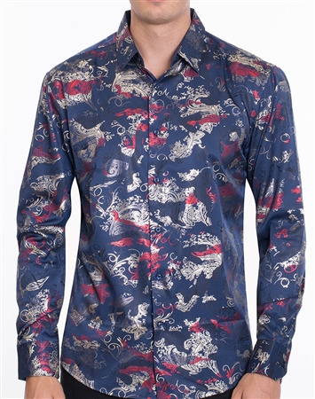 Luxury Sport Shirt - Multicolored Designer Dress Shirt