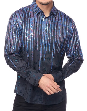 Luxury Emblish Shirt | Black Navy