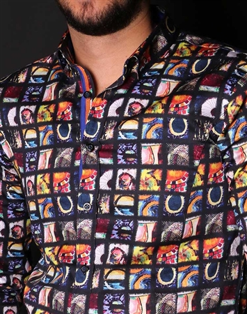 Digital Print Dress Shirt