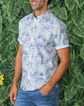 Short Sleeve Floral Button Shirt