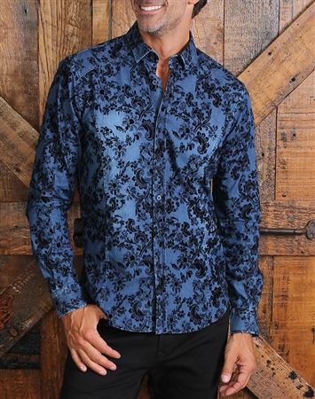 Navy Denim Fashion Shirt