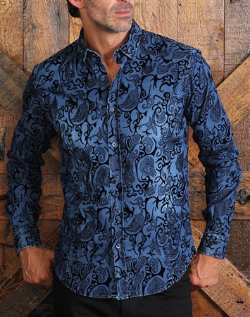 Navy Denim Luxury Shirt