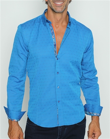 Turquoise Designer Dress Shirt