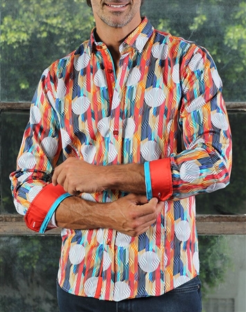 Luxury Multi-colored Print shirt