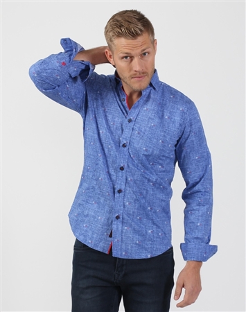 Royal Blue Men’s Designer Dress Shirt