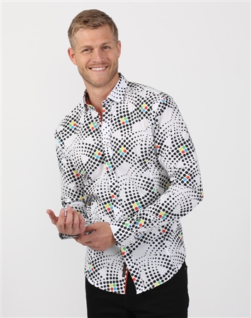 Colorful Dot Print Shirt