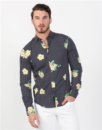 Spring Yellow Men’s Designer Shirt