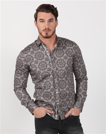 Brown Print Shirt