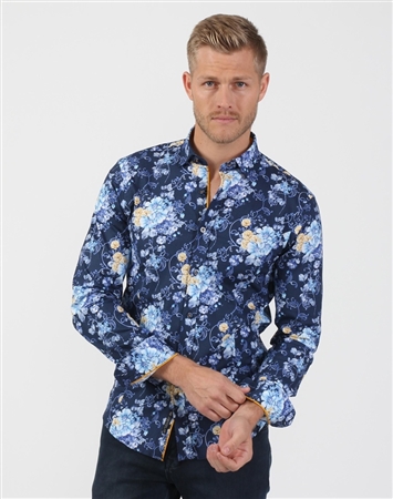 Floral Navy Men’s Designer Shirt