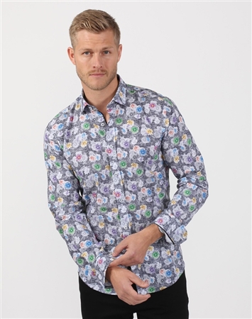 Grey Garden Men’s Floral Dress Shirt