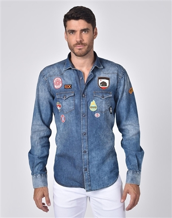 Austere Luxury  Denim California Patch Shirt