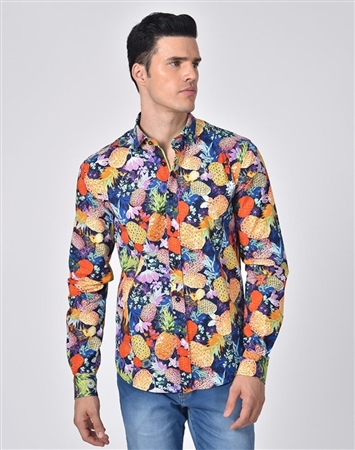 Luxury Sport Shirt - Elegant Floral Dress Shirt