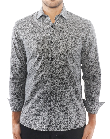 Black Liberty Print Dress Shirt