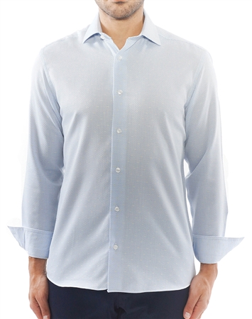 Luxury Cotton Dress Shirt in Blue