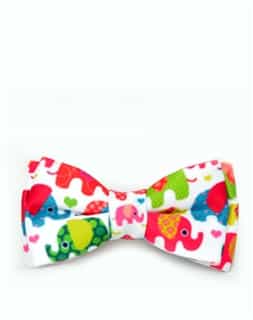 Designer Elephant Print Bow Tie