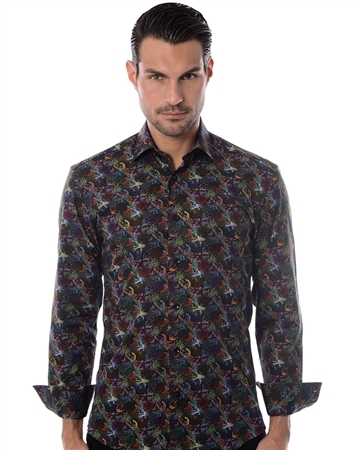 Black Multi Designer Shirt