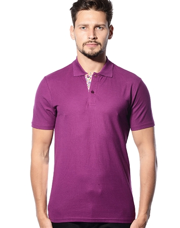 Plum Color Shirt Sleeve Designer Polo