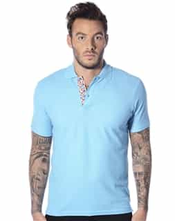 Designer Polo - Sky Blue Short Sleeve