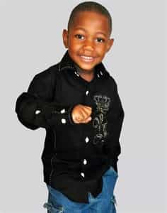 rawyalty kids black botton down shirt