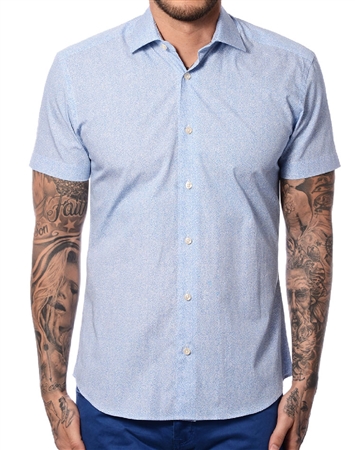 Light Blue Floral Jacquard Dress Shirt