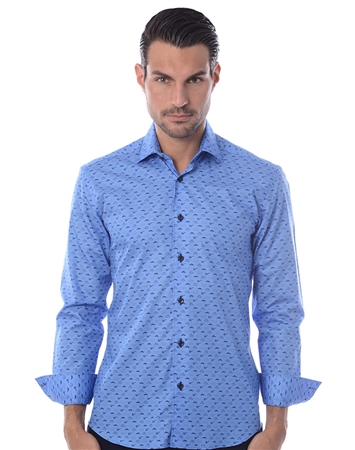 Oh Baby Blue Men’s Designer Dress Shirt