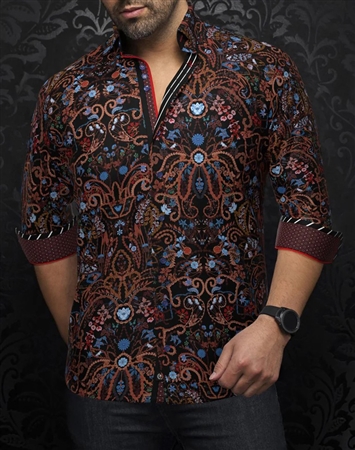Au Noir Shirt ABERDEEN, Rust