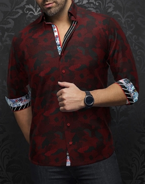 Au Noir Shirt Abraham Black Red