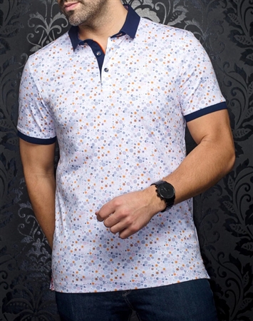 Au Noir Polo Adonis White Pink