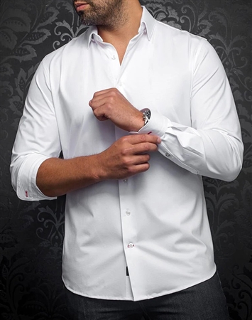 Men fashion button up shirt |white
