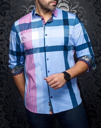 Au Noir Shirt Amadeus Light Blue
