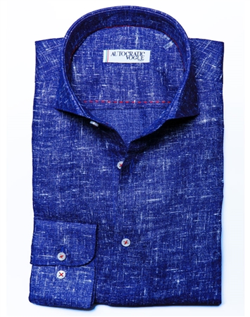 Dark Blue Linen Shirt