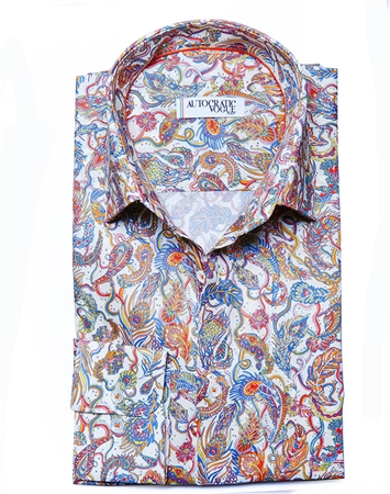 Designer Paisley Dress Shirt