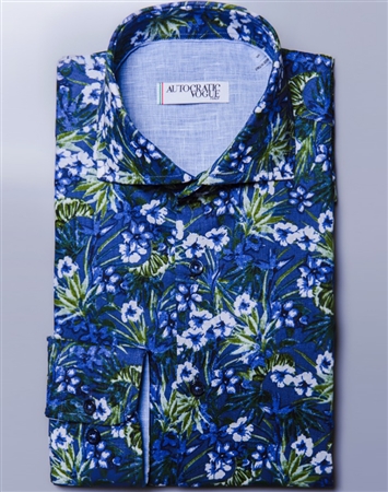 Luxury Floral Shirt Autocratic Vogue  Biscotto